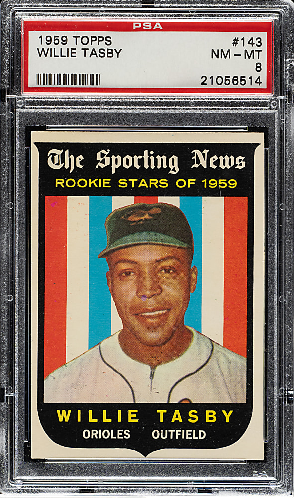 1959 Topps #143 Willie Tasby PSA NM-MT 8