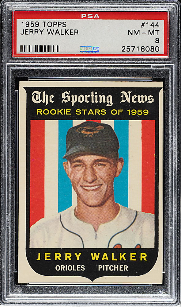 1959 Topps #144 Jerry Walker PSA NM-MT 8