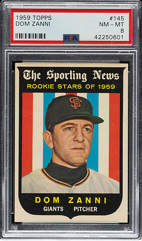1959 Topps #145 Dom Zanni PSA NM-MT 8