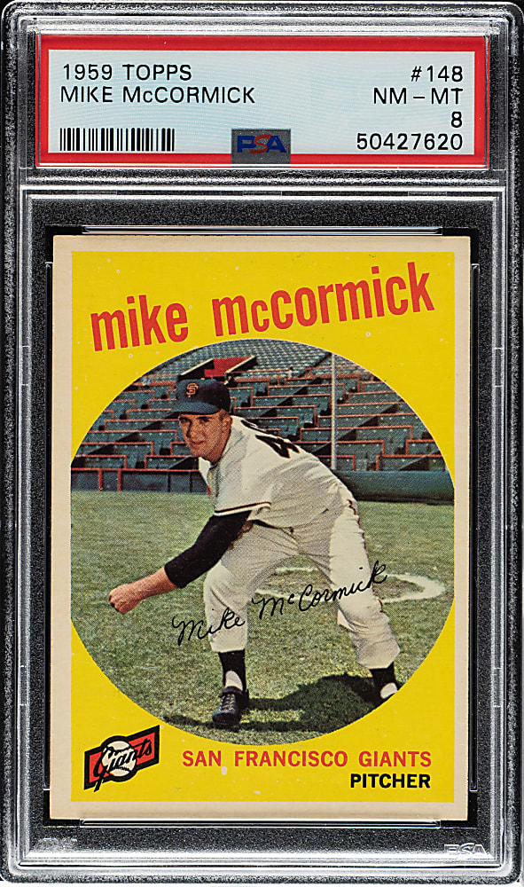 1959 Topps #148 Mike McCormick PSA NM-MT 8