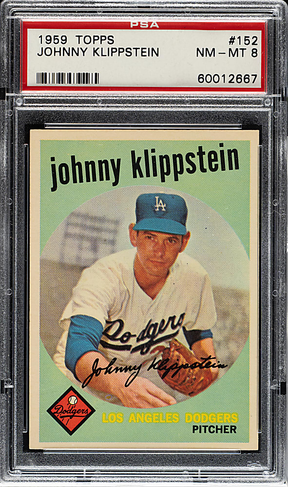 1959 Topps #152 Johnny Klippstein PSA NM-MT 8