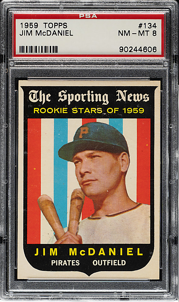 1959 Topps #134 Jim McDaniel PSA NM-MT 8