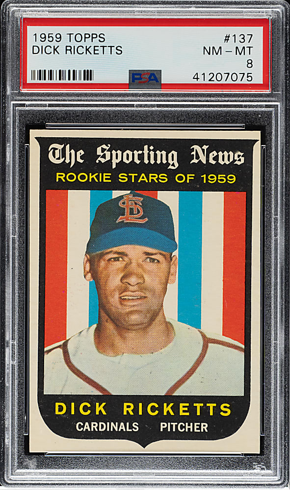 1959 Topps #137 Dick Ricketts PSA NM-MT 8