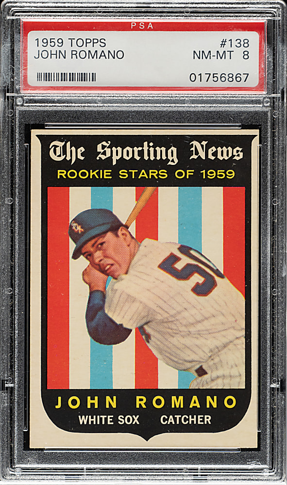1959 Topps #138 John Romano PSA NM-MT 8