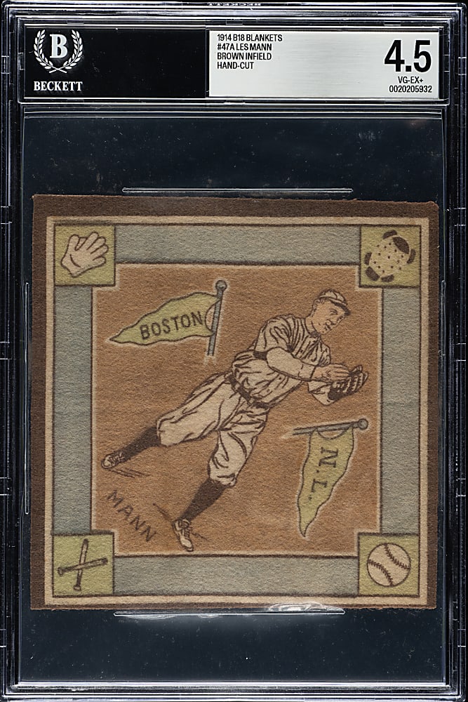 1914 B18 Blankets Les Mann Brown Infield BGS VG-EX+ 4.5