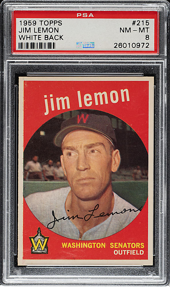 1959 Topps #215 Jim Lemon PSA NM-MT 8