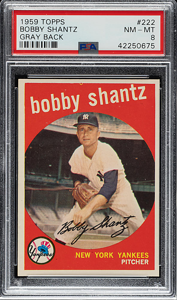 1959 Topps #222 Bobby Shantz PSA NM-MT 8