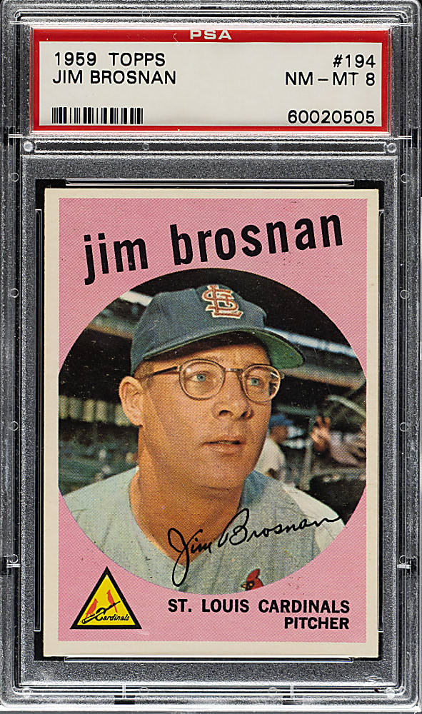 1959 Topps #194 Jim Brosnan PSA NM-MT 8