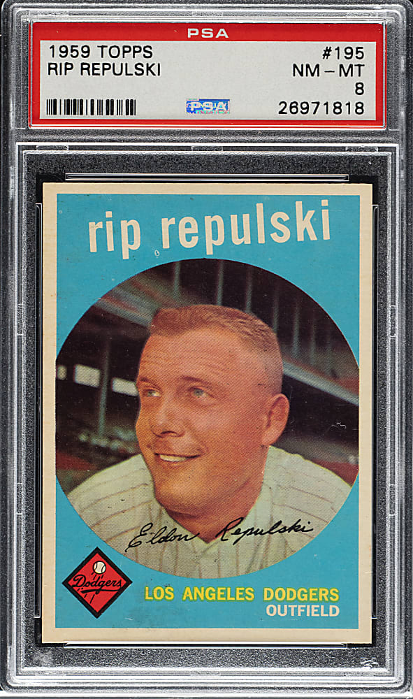 1959 Topps #195 Rip Repulski PSA NM-MT 8