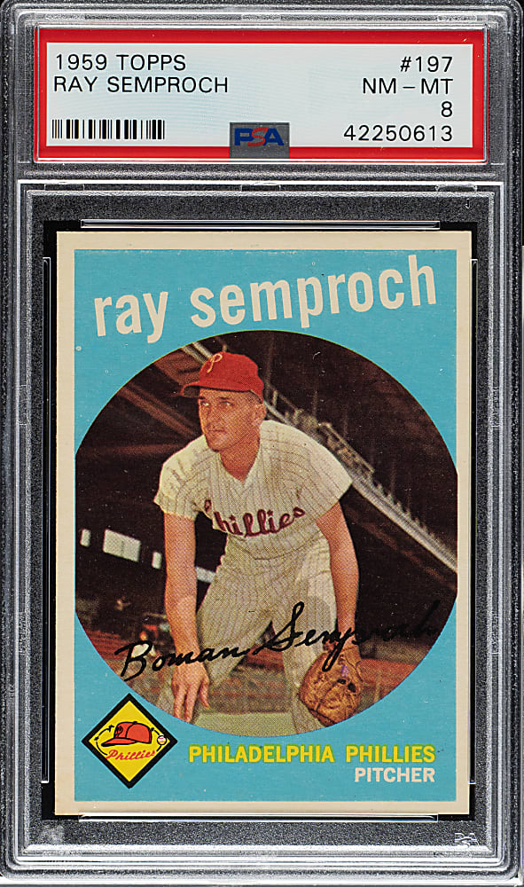 1959 Topps #197 Ray Semproch PSA NM-MT 8