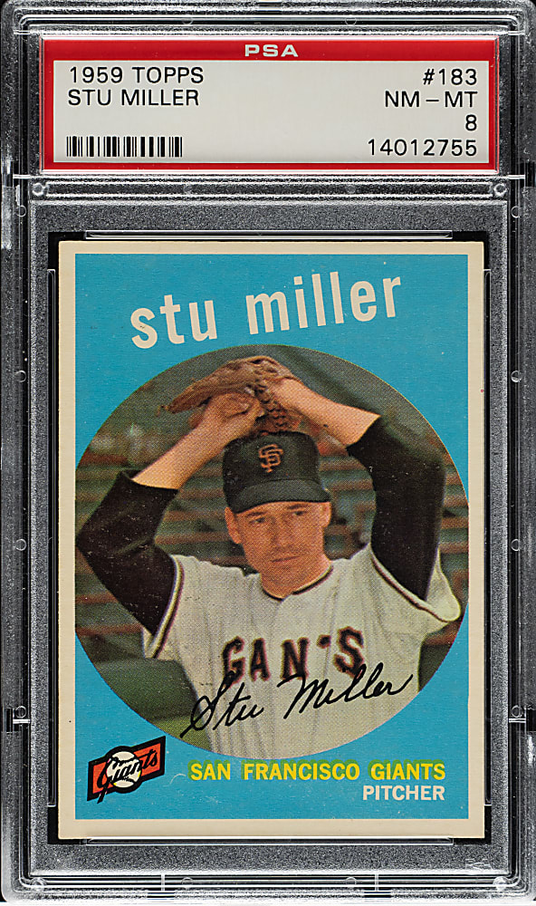 1959 Topps #183 Stu Miller PSA NM-MT 8