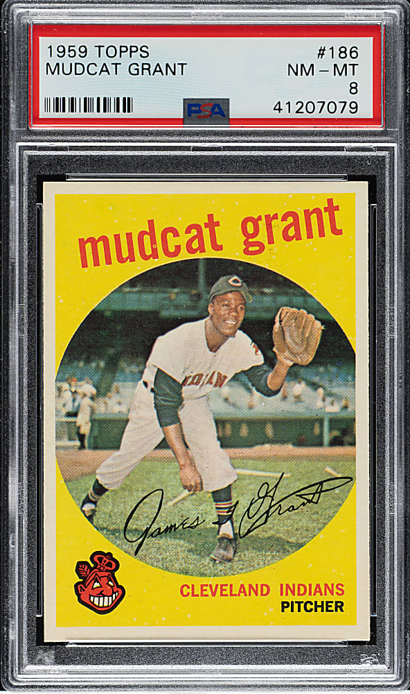 1959 Topps #186 Mudcat Grant PSA NM-MT 8