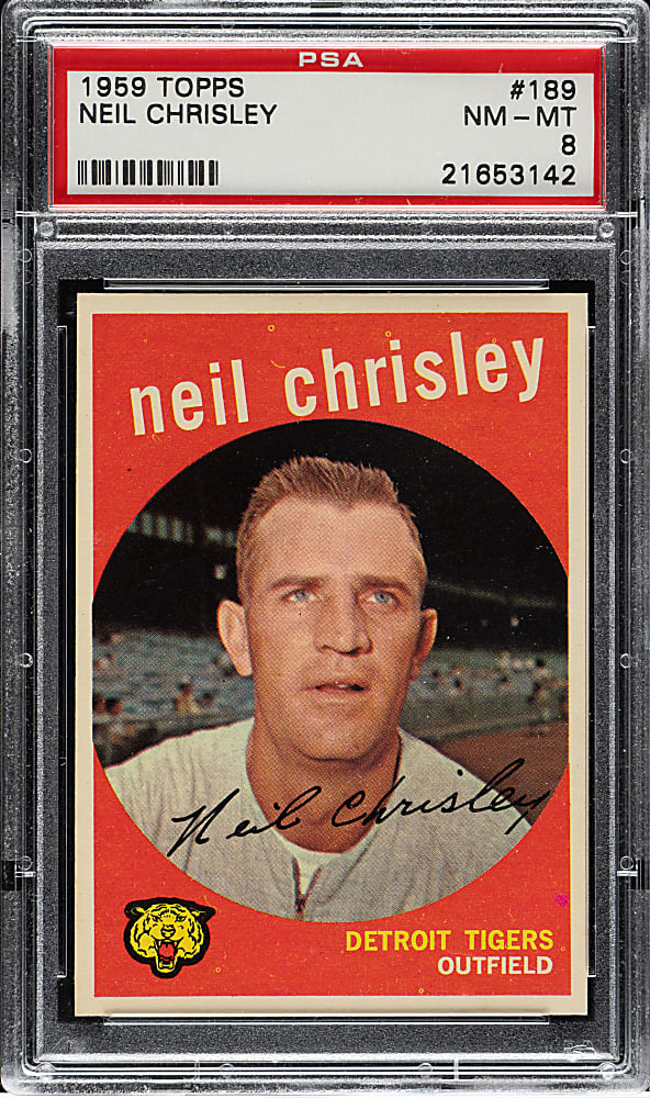 1959 Topps #189 Neil Chrisley PSA NM-MT 8