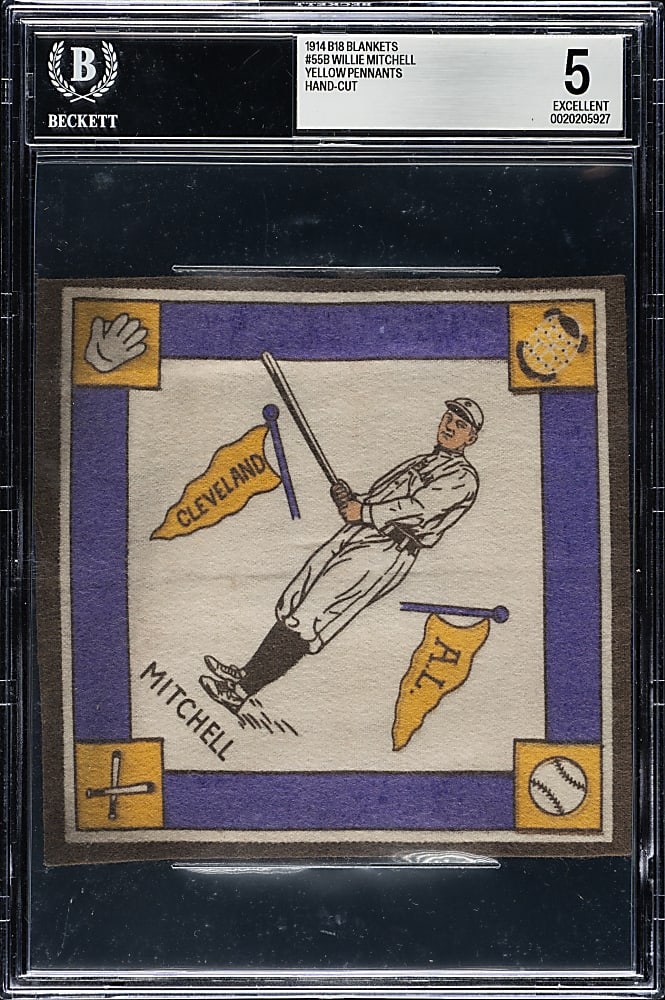 1914 B18 Blankets Willie Mitchell Yellow Bases BGS EX 5