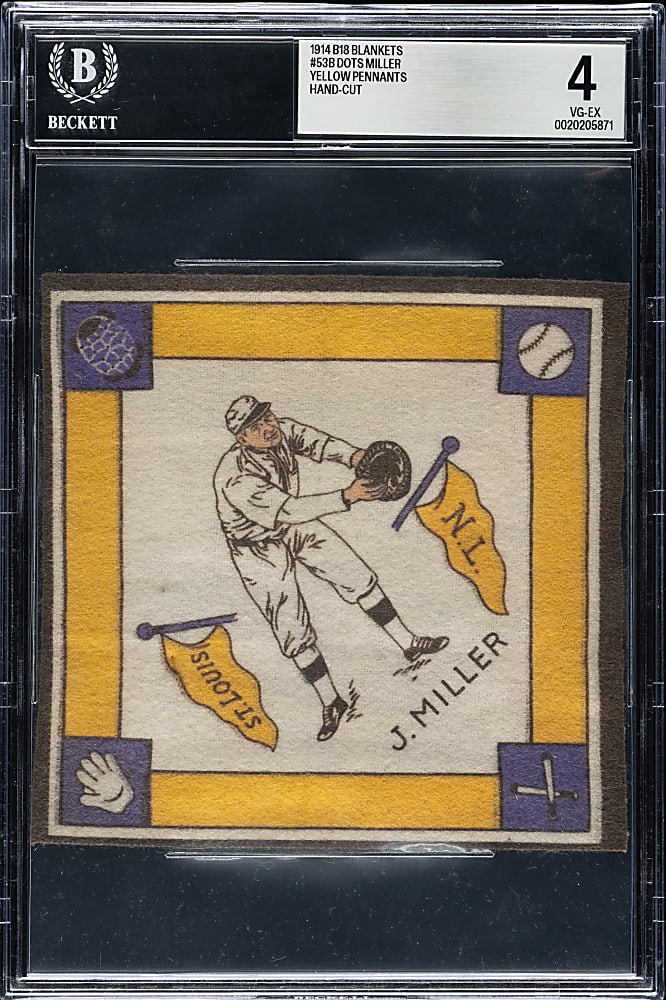 1914 B18 Blankets Dots Miller Yellow Paths BGS VG-EX 4