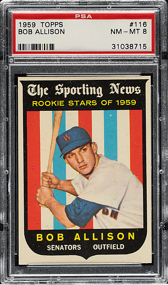 1959 Topps #116 Bob Allison Rookie PSA NM-MT 8