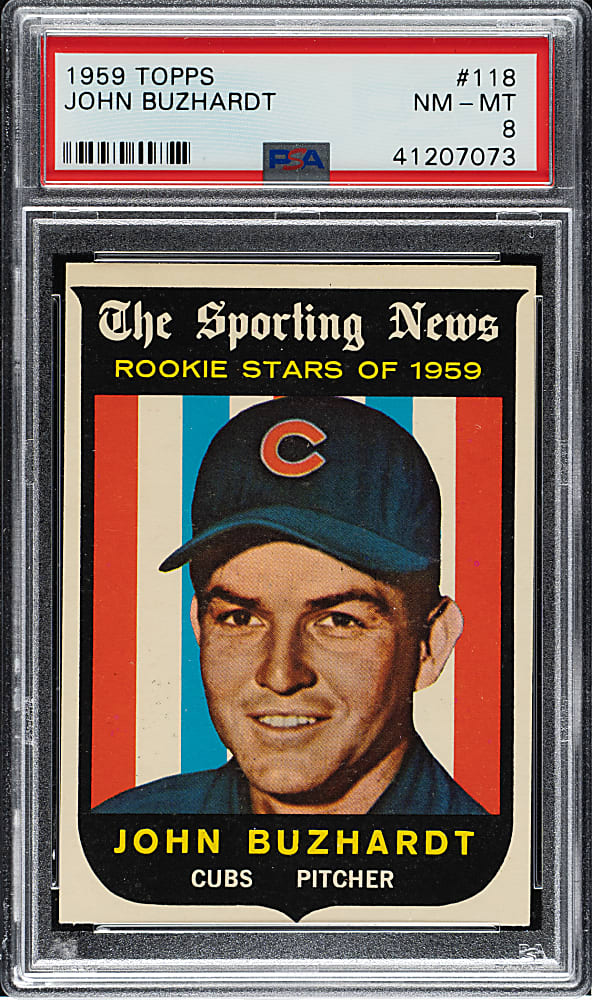 1959 Topps #118 John Buzhardt PSA NM-MT 8