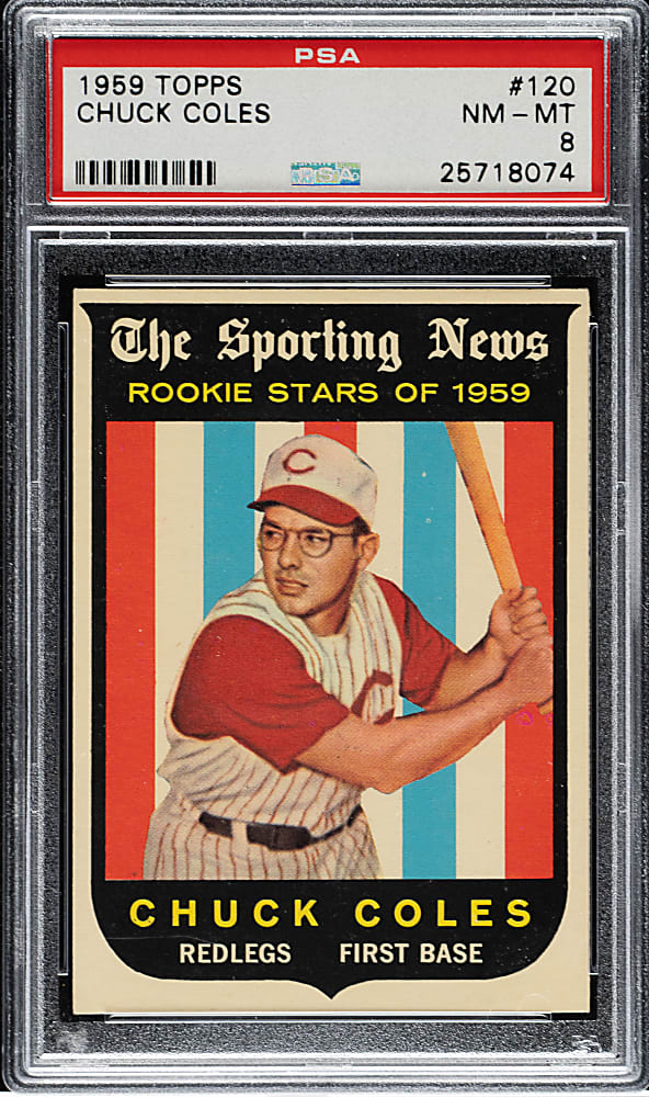 1959 Topps #120 Chuck Coles PSA NM-MT 8