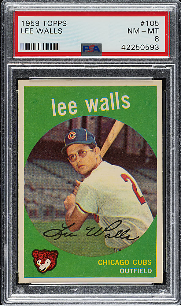 1959 Topps #105 Lee Walls PSA NM-MT 8