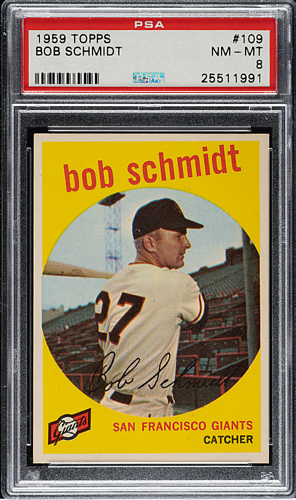 1959 Topps #109 Bob Schmidt PSA NM-MT 8