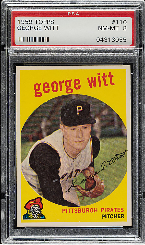1959 Topps #110 George Witt PSA NM-MT 8