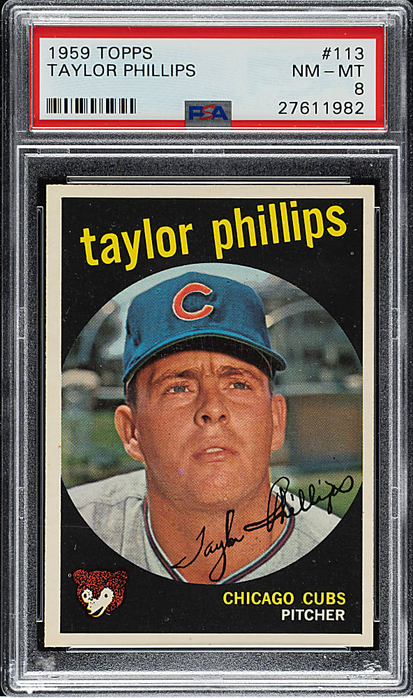 1959 Topps #113 Taylor Phillips PSA NM-MT 8