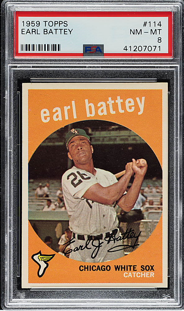 1959 Topps #114 Earl Battey PSA NM-MT 8