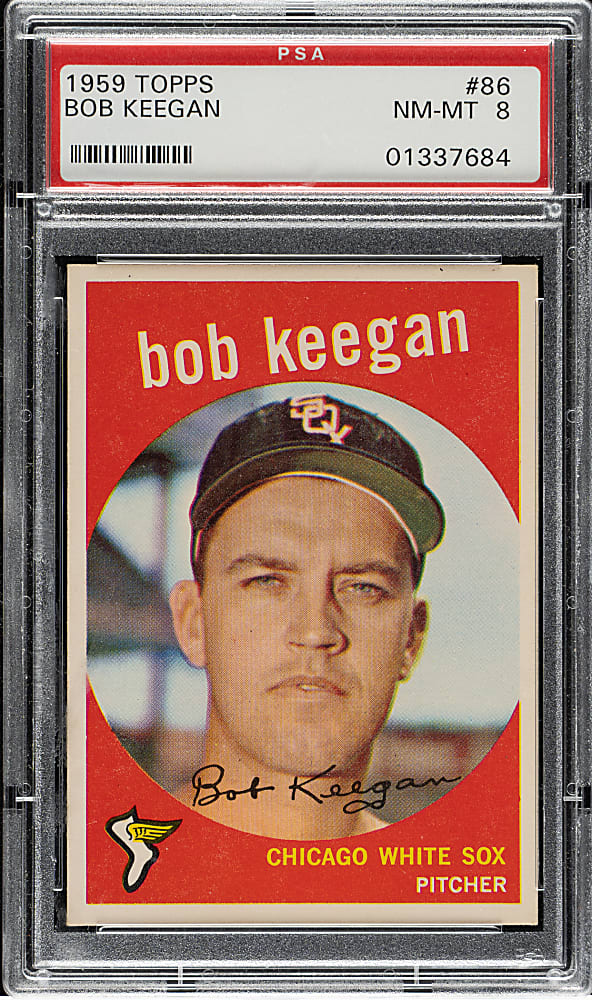 1959 Topps #86 Bob Keegan PSA NM-MT 8