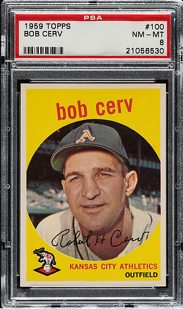 1959 Topps #100 Bob Cerv PSA NM-MT 8