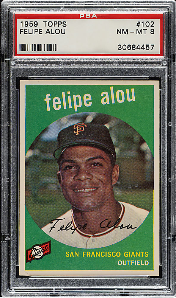 1959 Topps #102 Felipe Alou PSA NM-MT 8