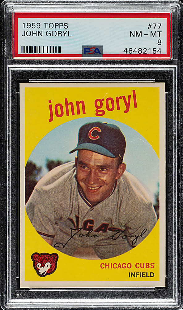 1959 Topps #77 John Goryl PSA NM-MT 8