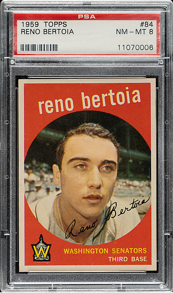 1959 Topps #84 Reno Bertoia PSA NM-MT 8