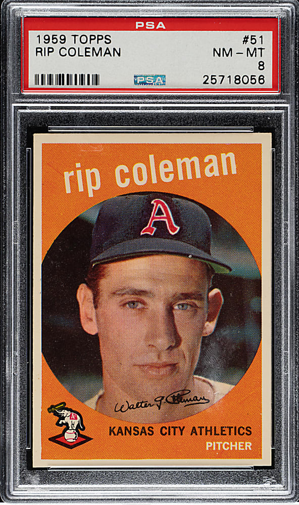 1959 Topps #51 Rip Coleman PSA NM-MT 8