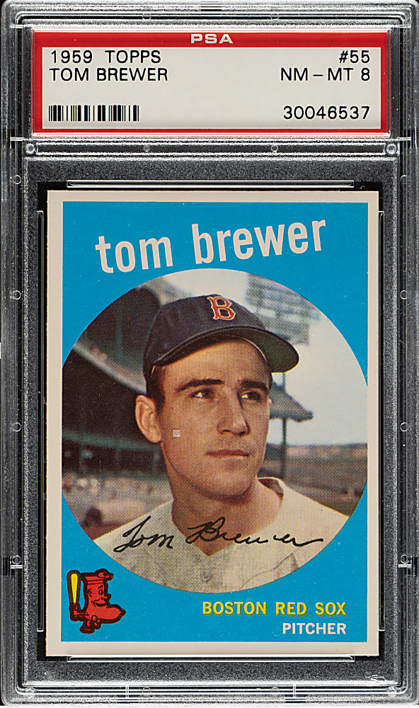 1959 Topps #55 Tom Brewer PSA NM-MT 8