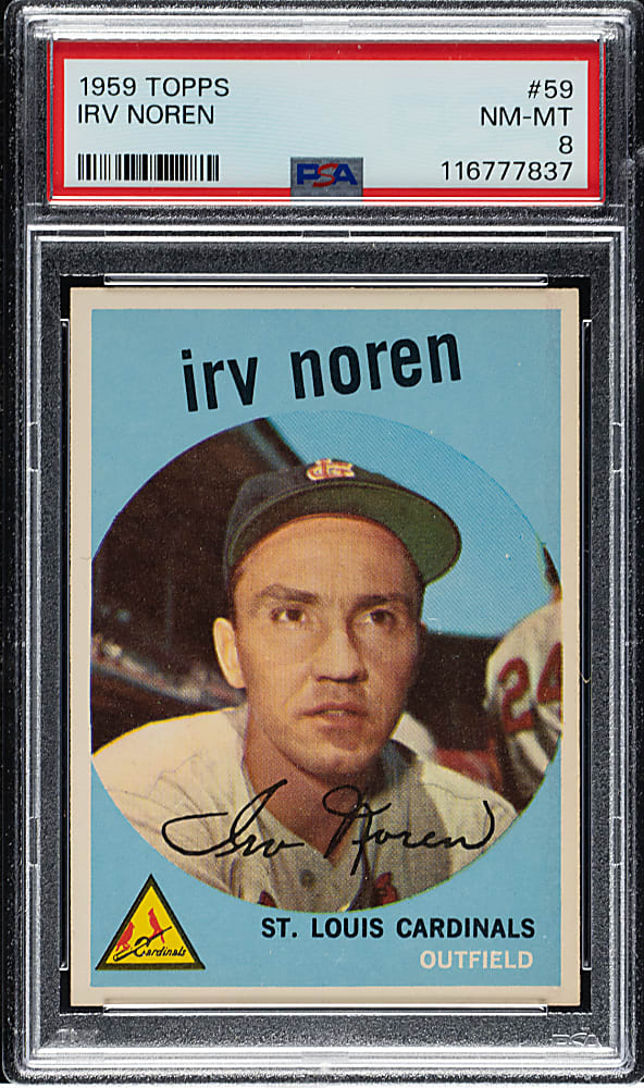 1959 Topps #59 Irv Noren PSA NM-MT 8