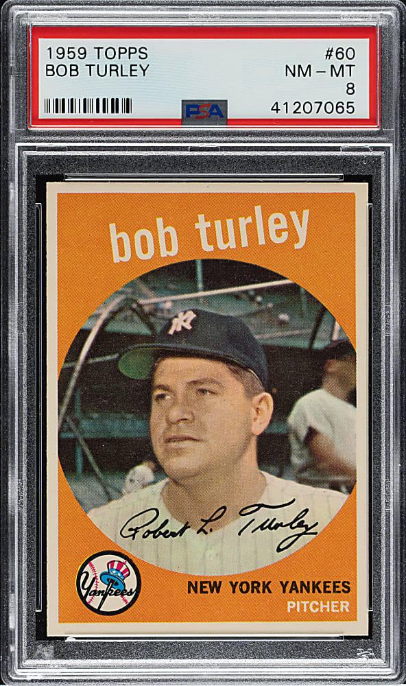 1959 Topps #60 Bob Turley PSA NM-MT 8