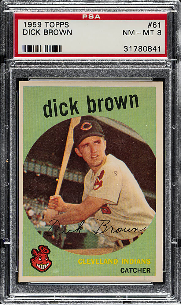 1959 Topps #61 Dick Brown PSA NM-MT 8