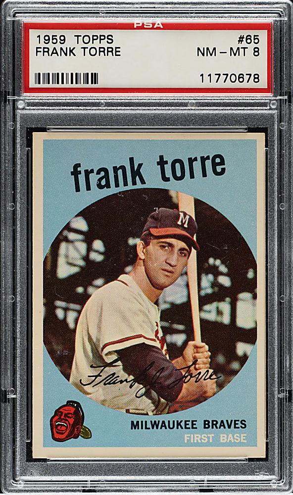 1959 Topps #65 Frank Torre PSA NM-MT 8