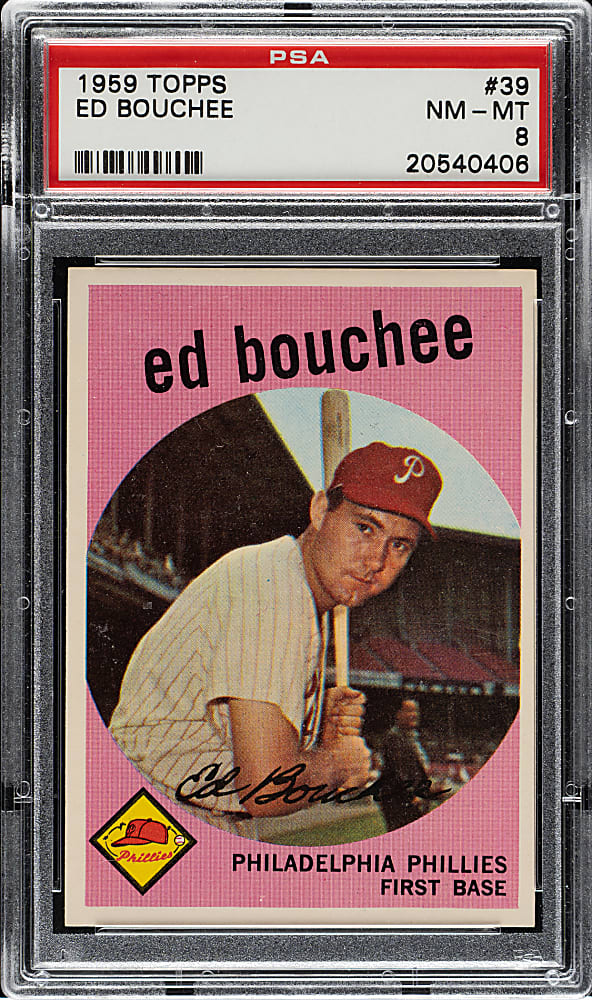 1959 Topps #39 Ed Bouchee PSA NM-MT 8