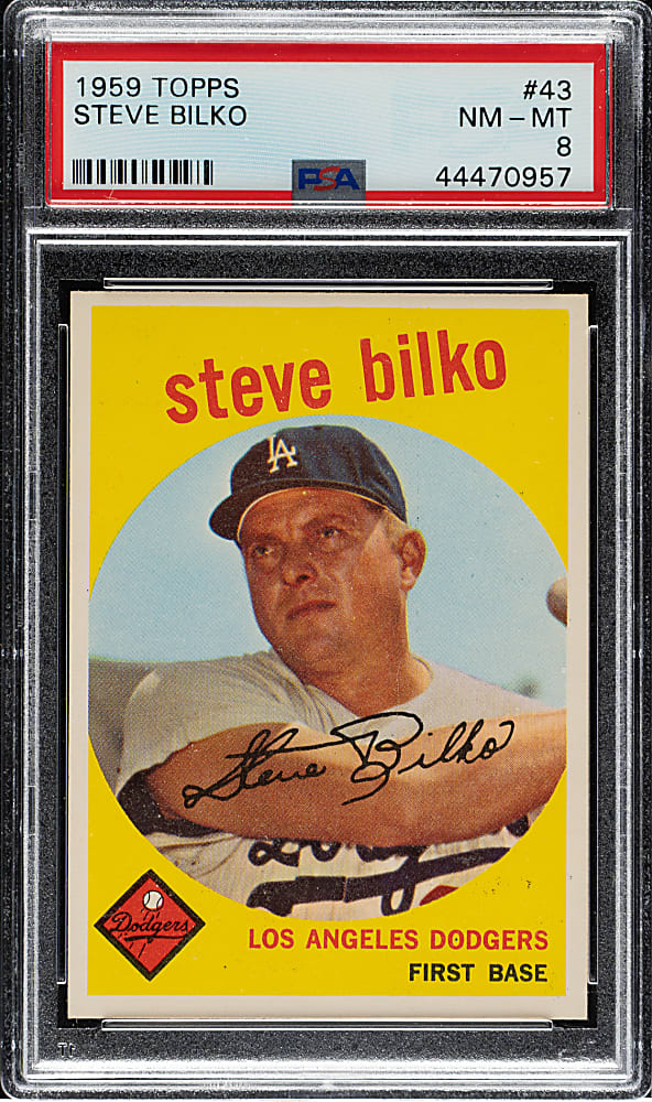 1959 Topps #43 Steve Bilko PSA NM-MT 8