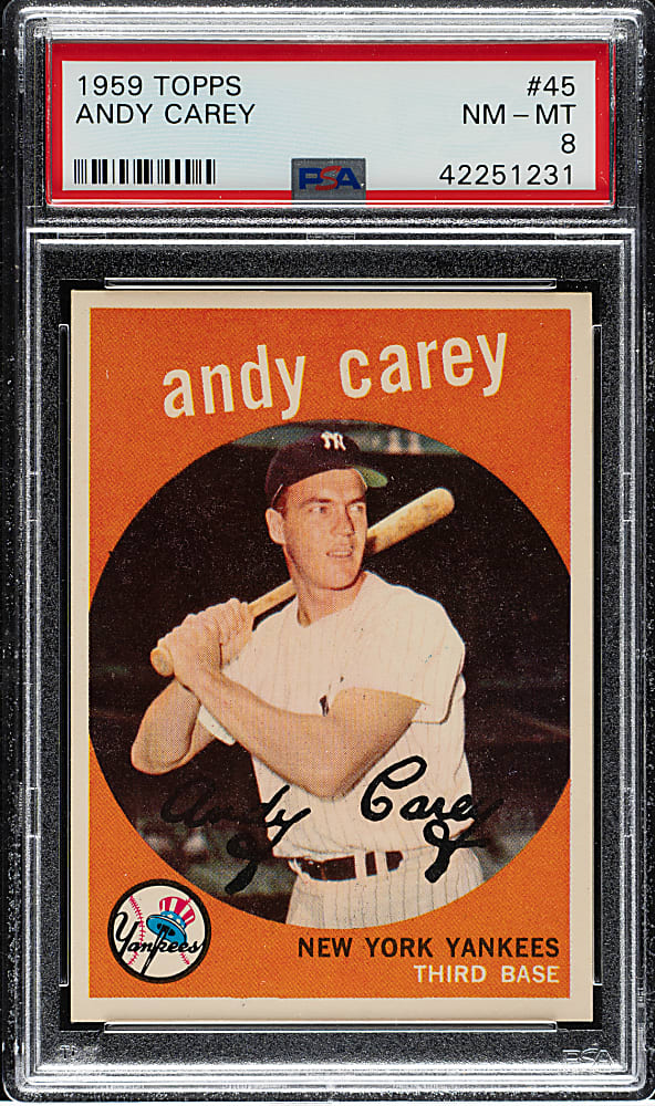 1959 Topps #45 Andy Carey PSA NM-MT 8