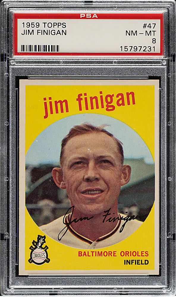 1959 Topps #47 Jim Finigan PSA NM-MT 8