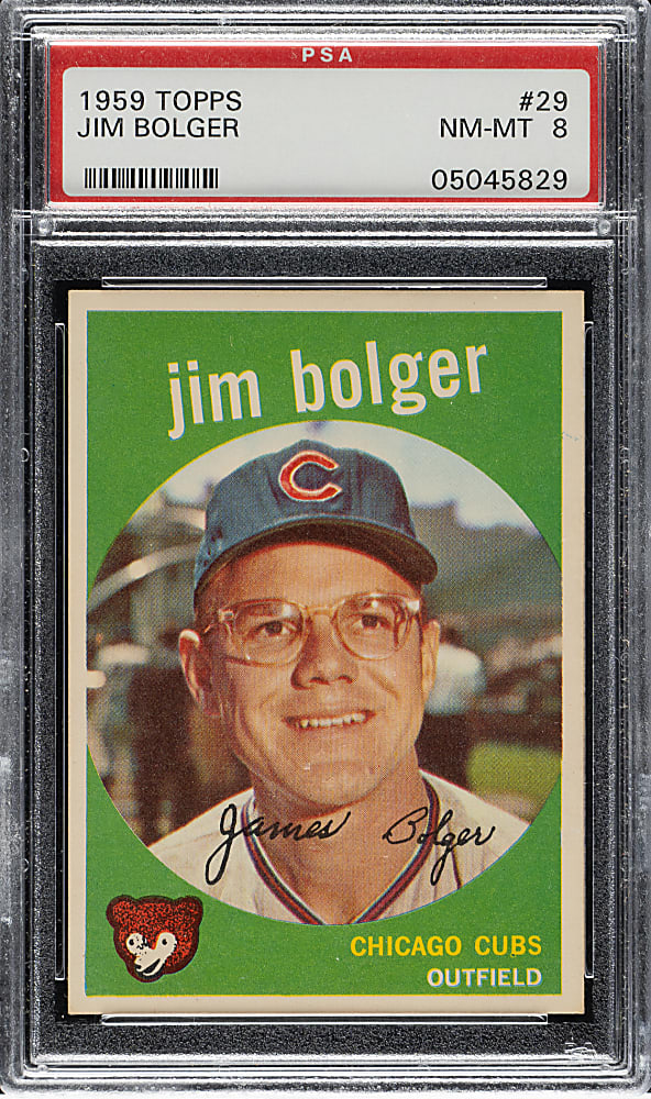 1959 Topps #29 Jim Bolger PSA NM-MT 8