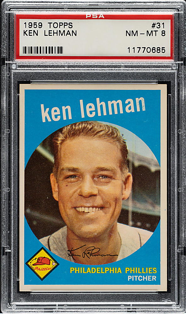 1959 Topps #31 Ken Lehman PSA NM-MT 8