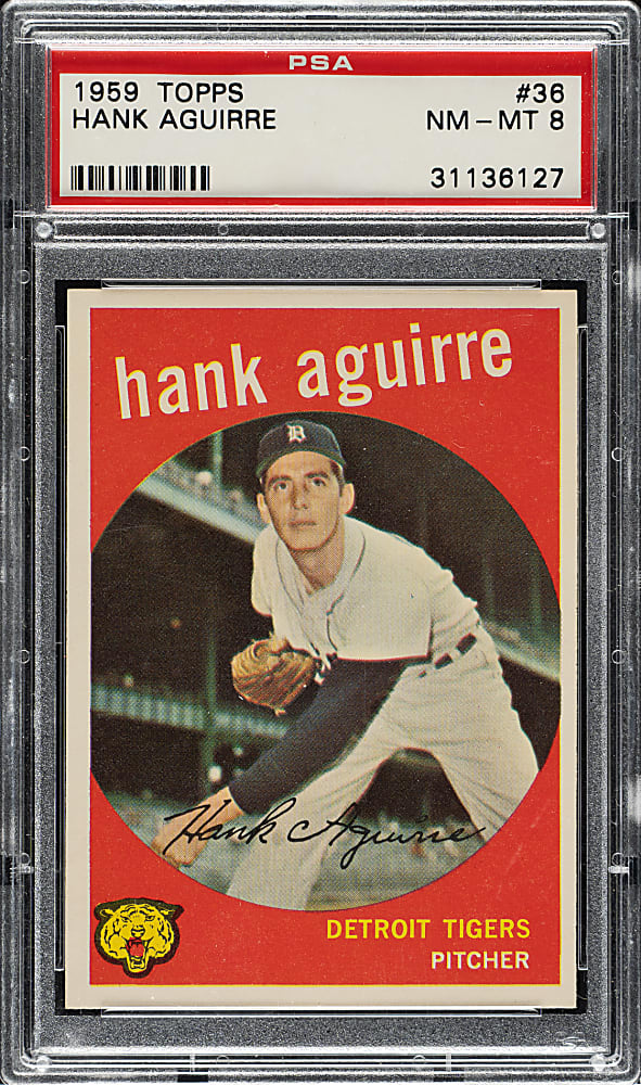 1959 Topps #36 Hank Aguirre PSA NM-MT 8