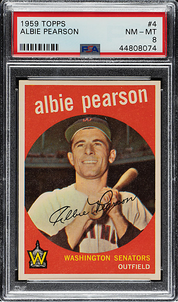 1959 Topps #4 Albie Pearson PSA NM-MT 8