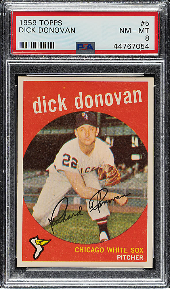 1959 Topps #5 Dick Donovan PSA NM-MT 8