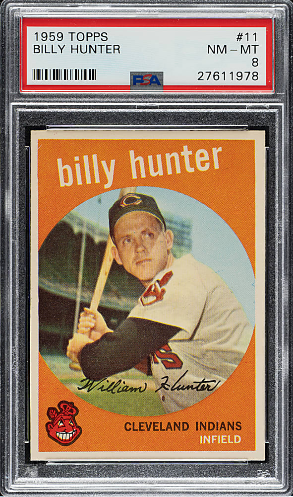 1959 Topps #11 Billy Hunter PSA NM-MT 8