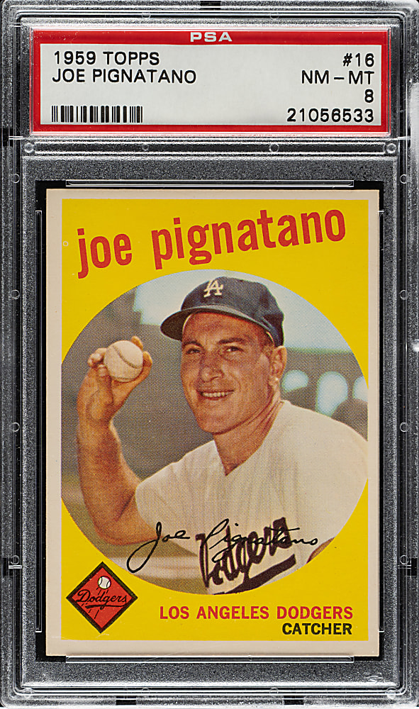 1959 Topps #16 Joe Pignatano PSA NM-MT 8
