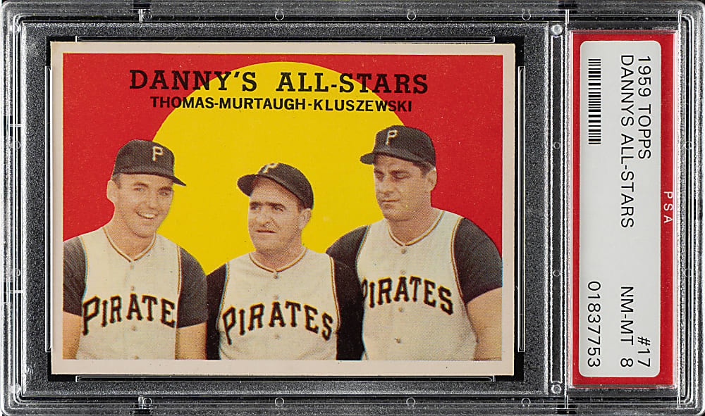 1959 Topps #17 Thomas/Murtaugh/Kluszewski PSA NM-MT 8